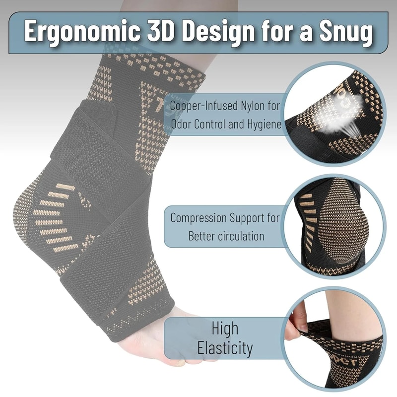 Adjustable Ankle Brace For Women Men Achilles Tendonitis Relief Sports Protection 1