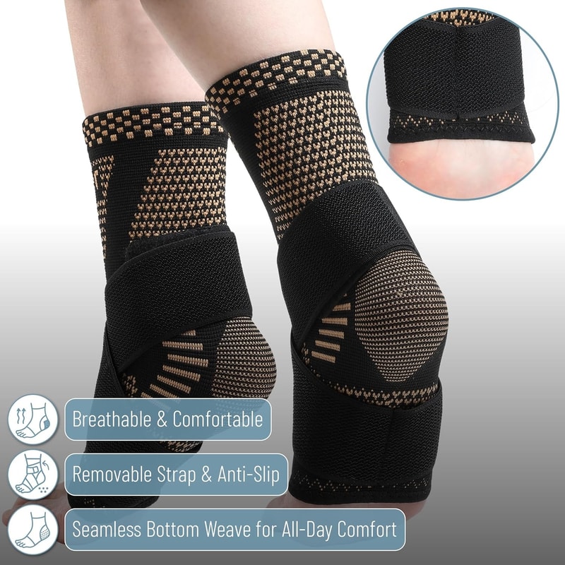 Adjustable Ankle Brace For Women Men Achilles Tendonitis Relief Sports Protection 3