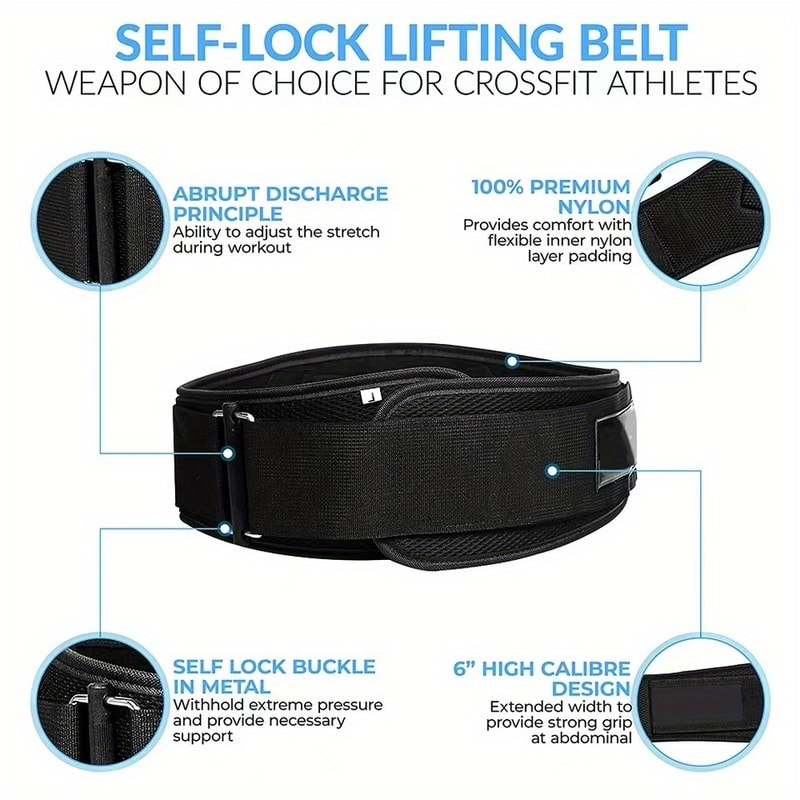 Wide Adjustable Fitness Waist Belt For Weightlifting Deadlifts 2
