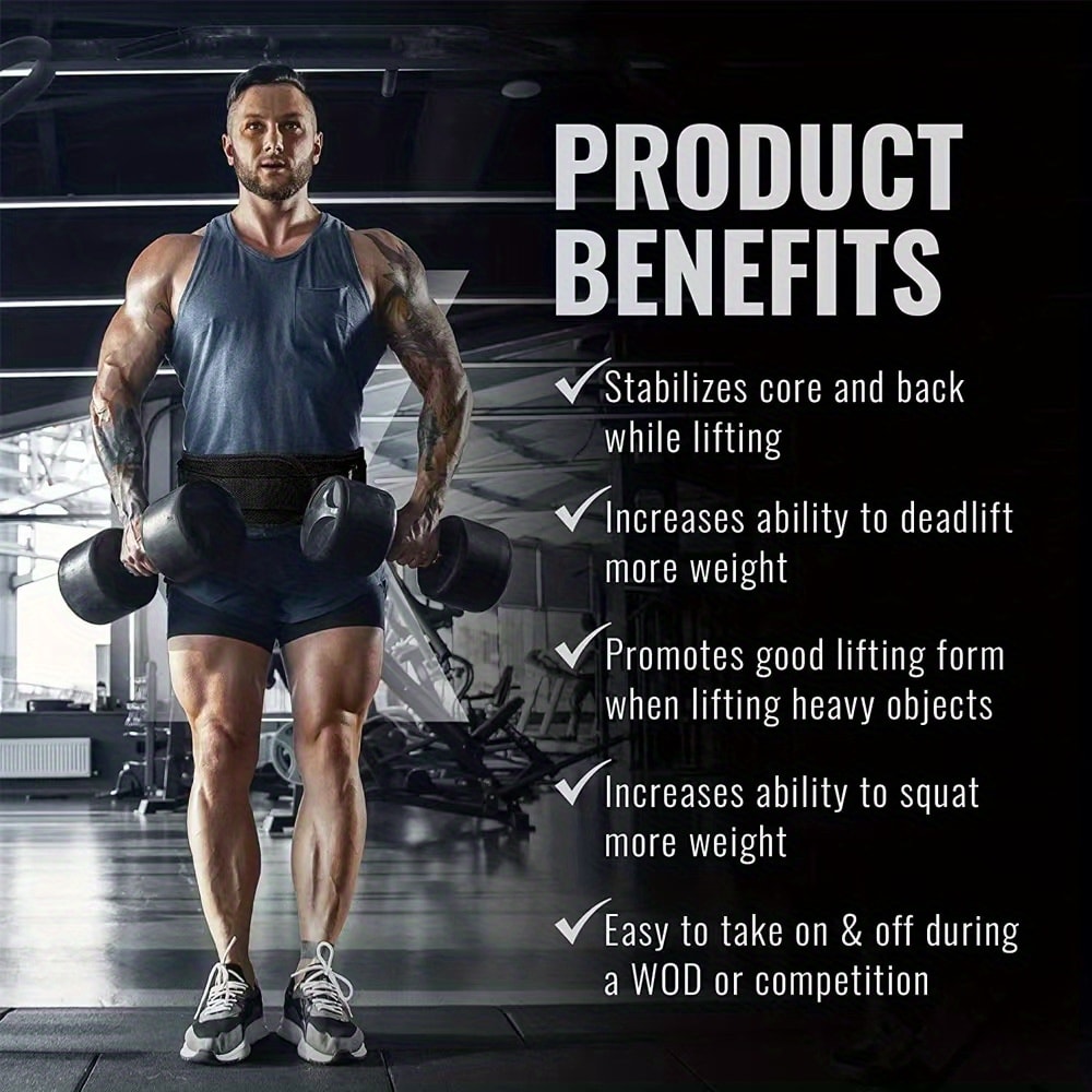 Wide Adjustable Fitness Waist Belt For Weightlifting Deadlifts 3