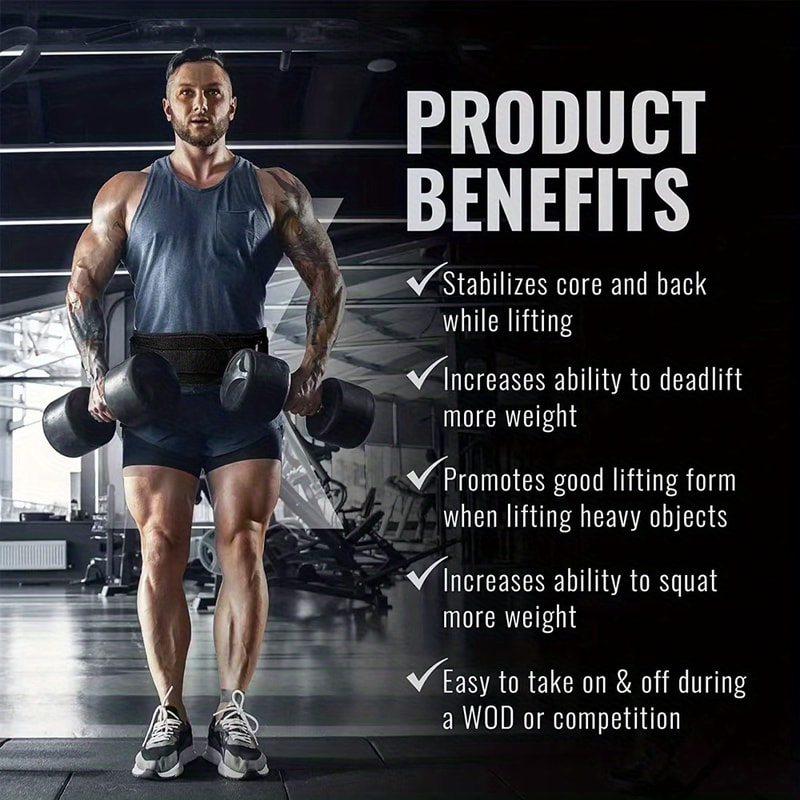 Wide Adjustable Fitness Waist Belt For Weightlifting Deadlifts 3