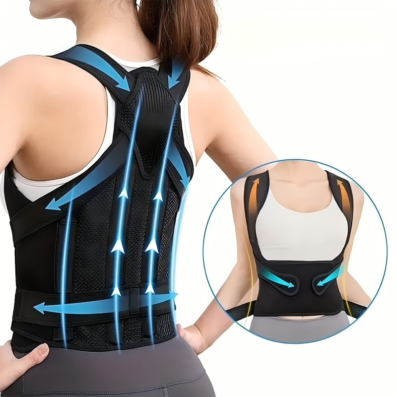 Adjustable Back Support Posture Corrector For Women And Men Upper Lower Back Pain Relief 3
