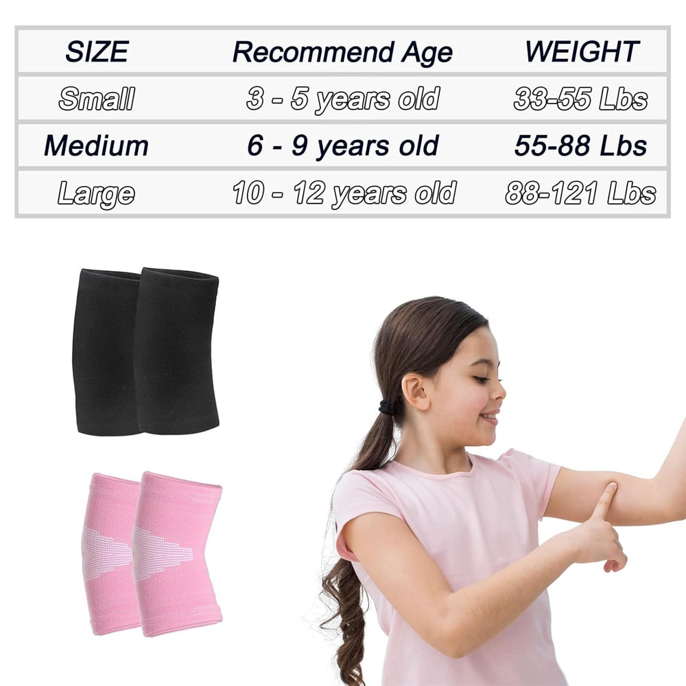 2Pcs Adjustable Kids Elbow Brace Sleeve Breathable Elbow Protector For Sports Like Tennis Football 5