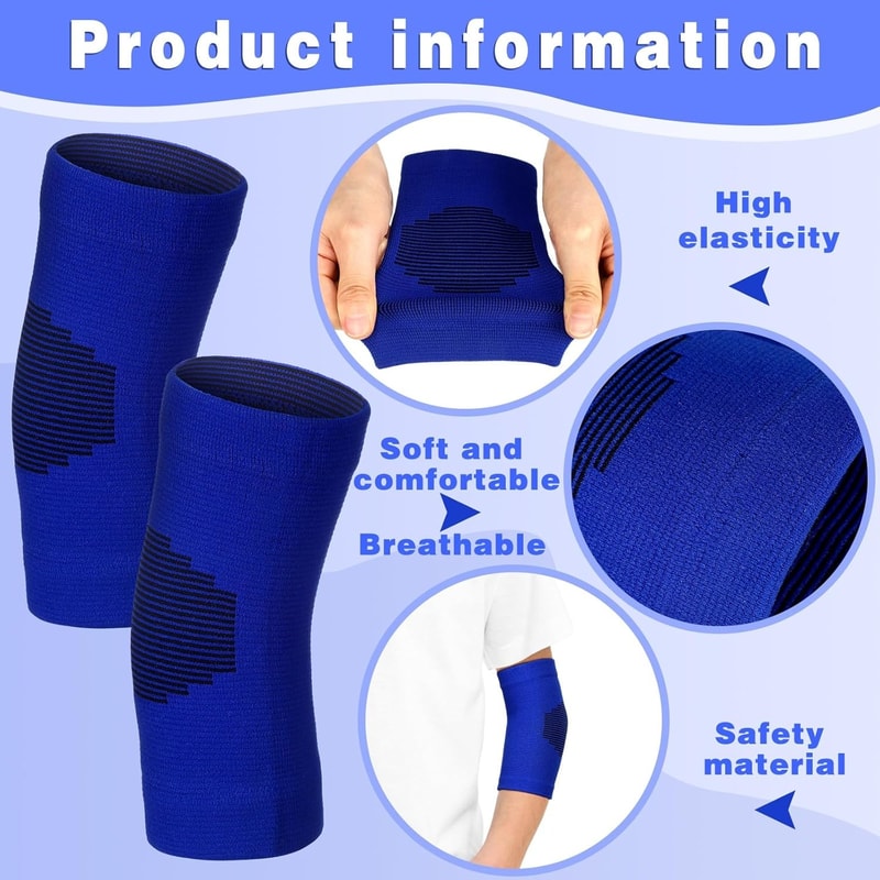 2Pcs Adjustable Kids Elbow Brace Sleeve Breathable Elbow Protector For Sports Like Tennis Football 1