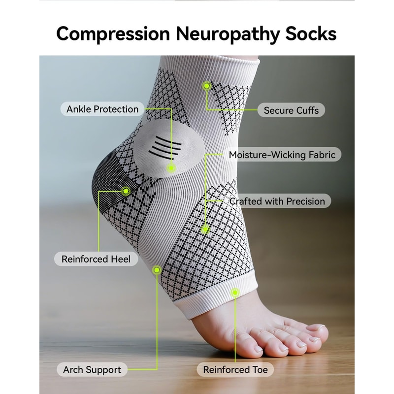 Neuropathy Relief Socks For Men Women UltraBreathable Plantar Fasciitis Achilles Tendonitis Suppo 1