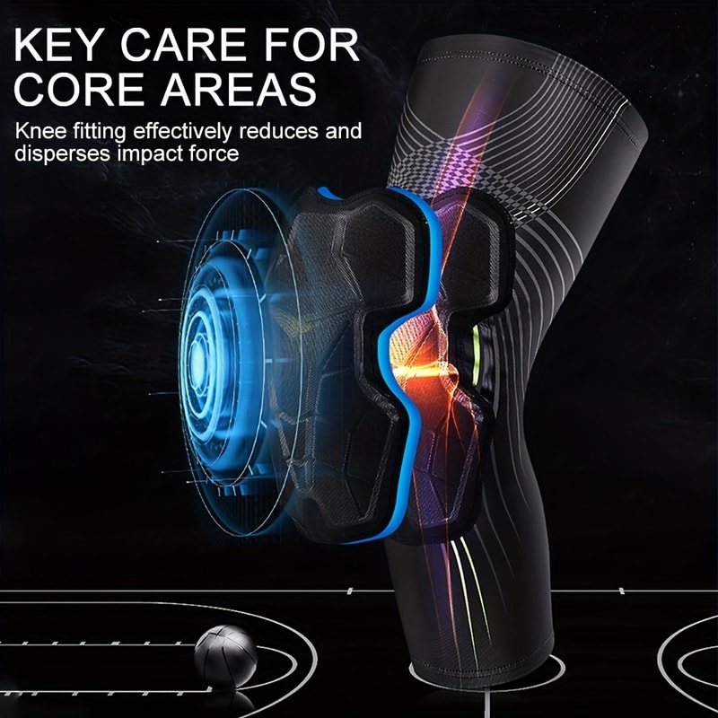 Honeycomb Knee Protectors Compression Leg Sleeves For Basketball Volleyball Football 3