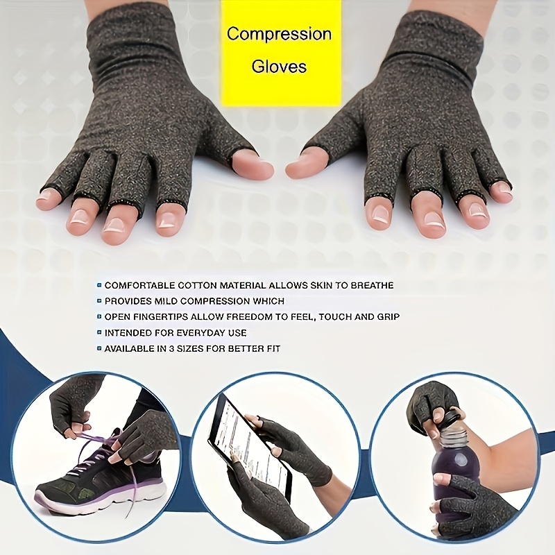 Compression Gloves For Wrist Support Joint Hand Brace For Women Men Touchscreen Compatible 4