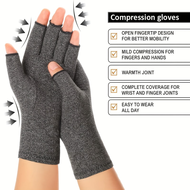 Compression Gloves For Wrist Support Joint Hand Brace For Women Men Touchscreen Compatible 3
