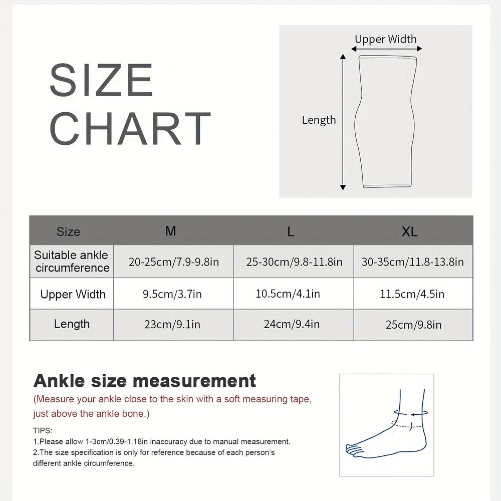 Ankle Compression Sleeve for Women & Men Foot Support Brace for Sprains and Injuries