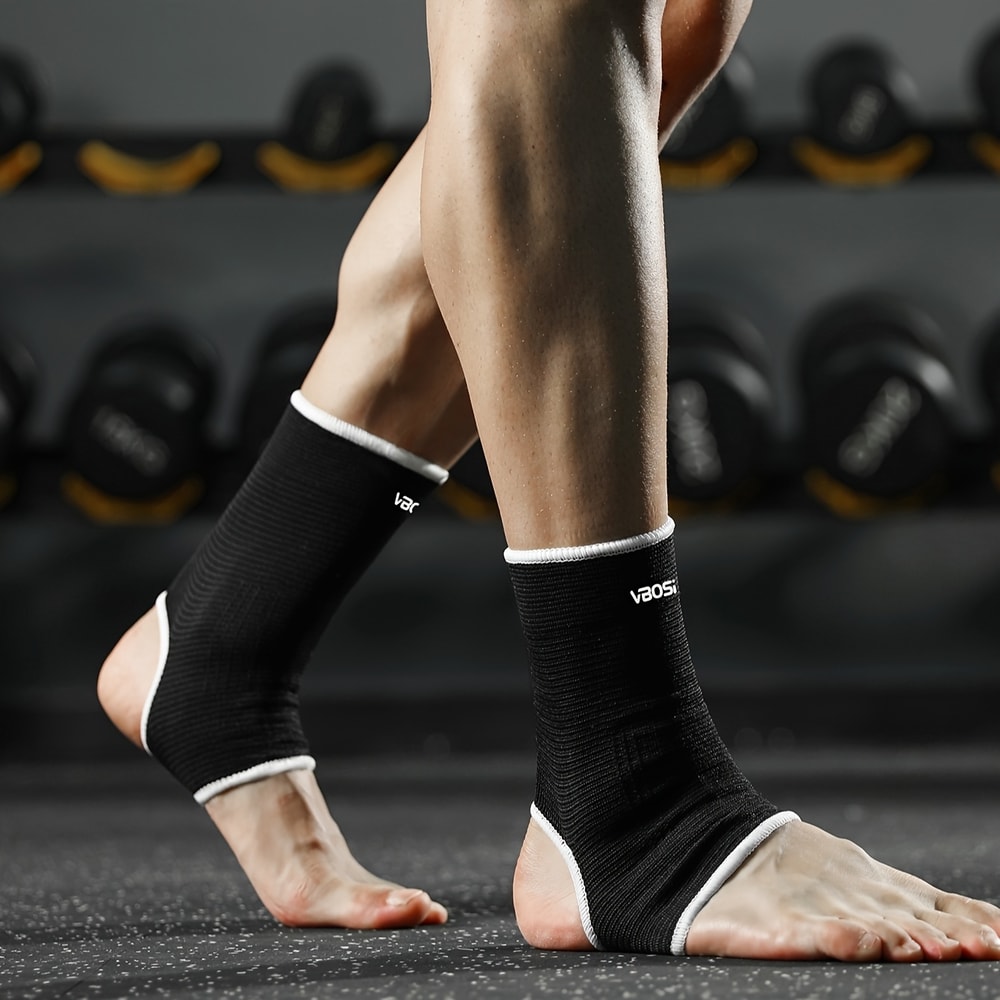 Unisex Elastic Ankle Support Sleeves Ideal For Running Basketball Cycling Gym Training One Size F 2
