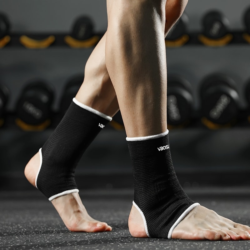 Unisex Elastic Ankle Support Sleeves Ideal For Running Basketball Cycling Gym Training One Size F 2