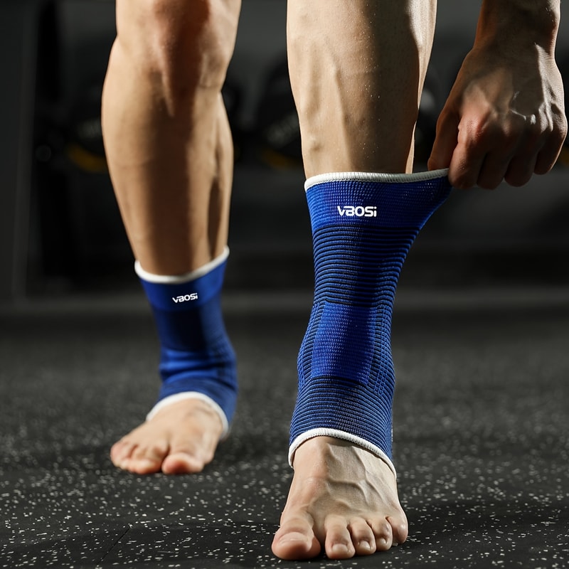 Unisex Elastic Ankle Support Sleeves Ideal For Running Basketball Cycling Gym Training One Size F 3