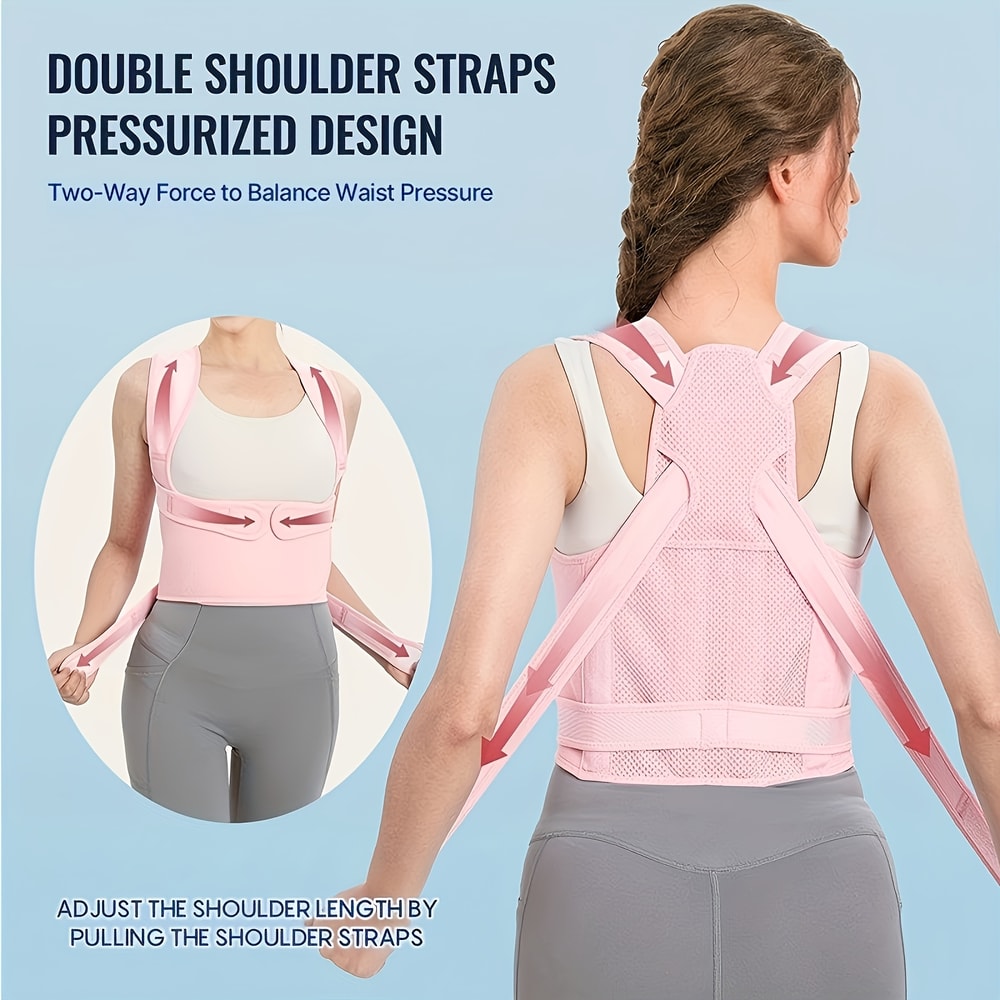 Back Brace Posture Corrector For Women And Men Adjustable Shoulder Support For Back Pain Relief 4