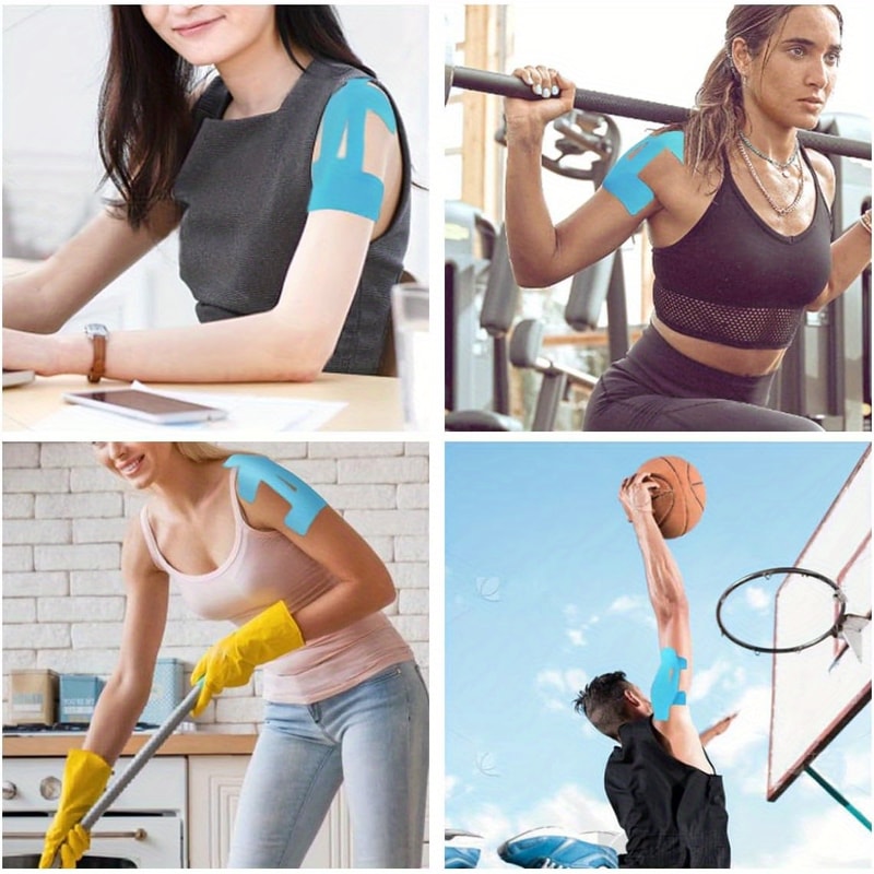 Elastic Shoulder Protector Tape Breathable Muscle Support Stability For Outdoor Sports 4