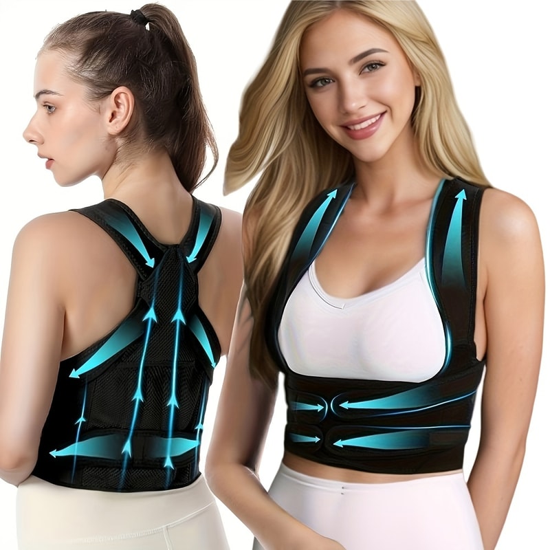 Breathable Back Brace Posture Corrector For Women And Men Full Back Support Shoulder Straightener 0
