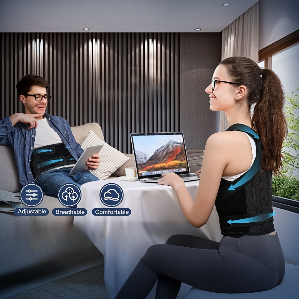 Breathable Back Brace Posture Corrector For Women And Men Full Back Support Shoulder Straightener 2