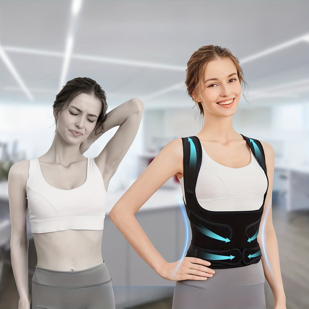Breathable Back Brace Posture Corrector For Women And Men Full Back Support Shoulder Straightener 1