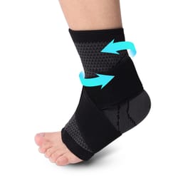 ankle support brace for achilles tendonitis & plantar fasciitis relief compression sleeve with adjustable strap.