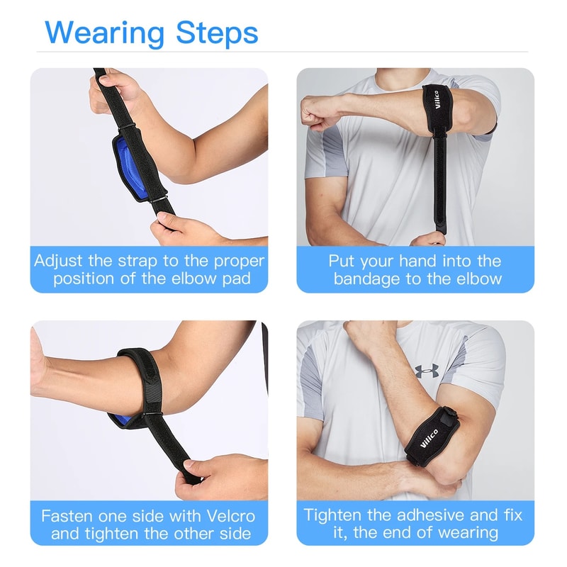 Elbow Support Strap Soft Cushion for Basketball, Tennis, and Badminton Epicondylitis Elbow Pad