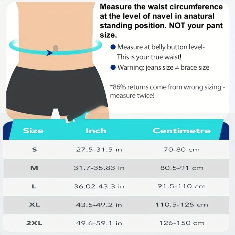 Back Support Belt For Men Women Lumbar Pain Relief With 6 Stays Sciatica Waist Support 5