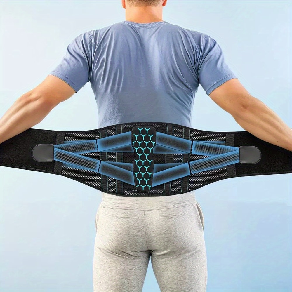 Back Support Belt For Men Women Lumbar Pain Relief With 6 Stays Sciatica Waist Support 1
