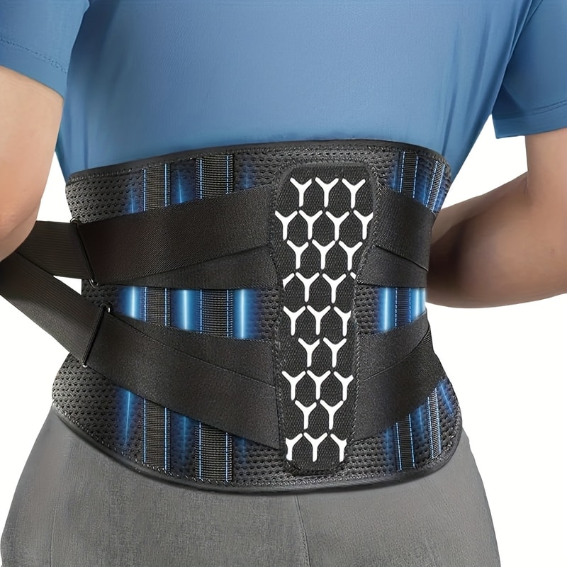Back Support Belt For Men Women Lumbar Pain Relief With 6 Stays Sciatica Waist Support 6