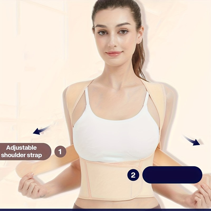 Breathable Back Posture Corrector Brace For Women Comfortable Back Support Belt For Improved Postur 3