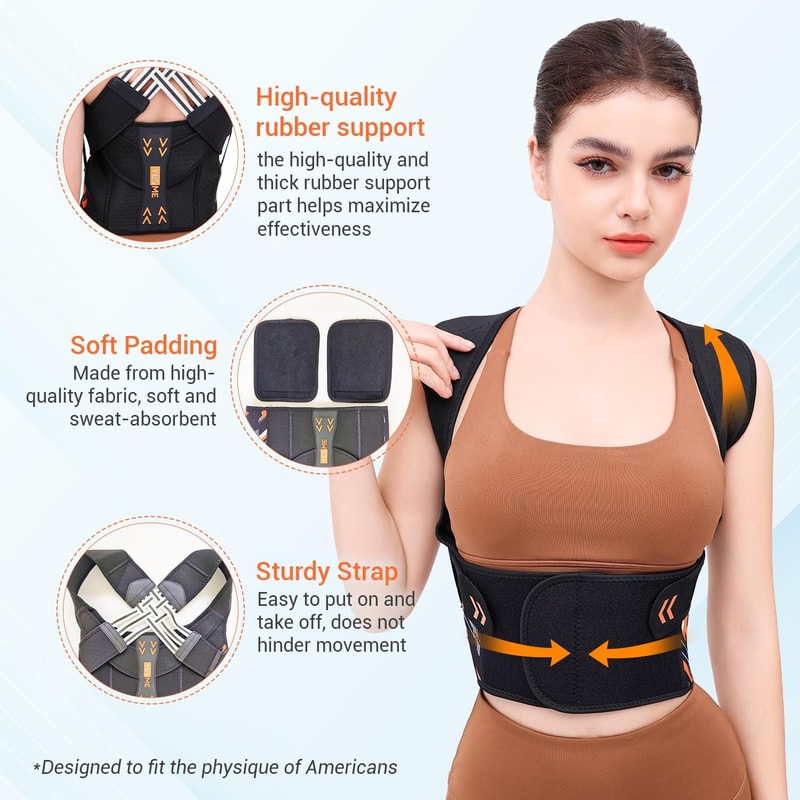 Posture Corrector Back Brace for Men and Women Improve Posture & Relieve Neck and Back Pain