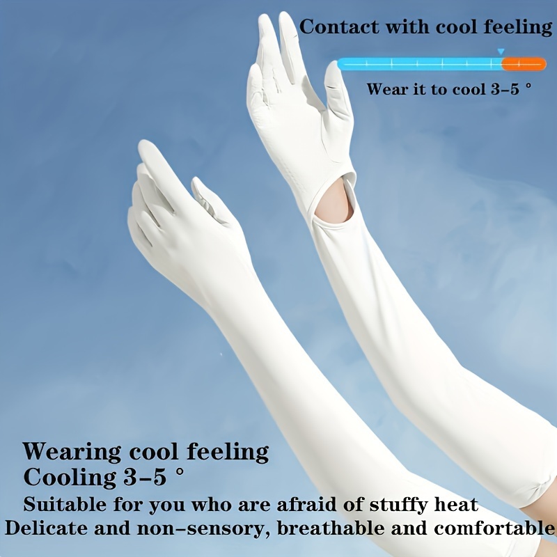 Compression Arm Sleeves With Gloves For Men Women Sun Protection For Cycling Outdoor Activities 2
