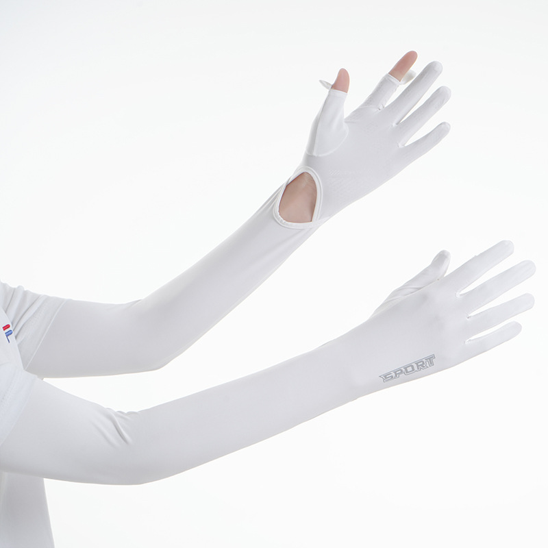 Compression Arm Sleeves With Gloves For Men Women Sun Protection For Cycling Outdoor Activities 6