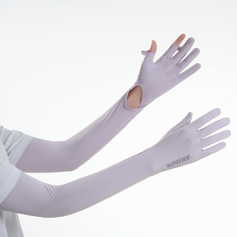 Compression Arm Sleeves With Gloves For Men Women Sun Protection For Cycling Outdoor Activities 8