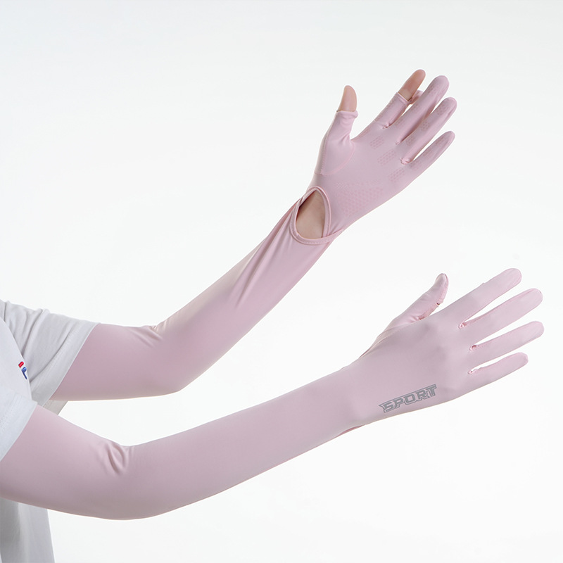 Compression Arm Sleeves With Gloves For Men Women Sun Protection For Cycling Outdoor Activities 10