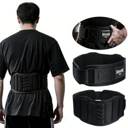 adjustable fitness belt for abdomen support sweat wicking, durable polyester with hook and loop fastener