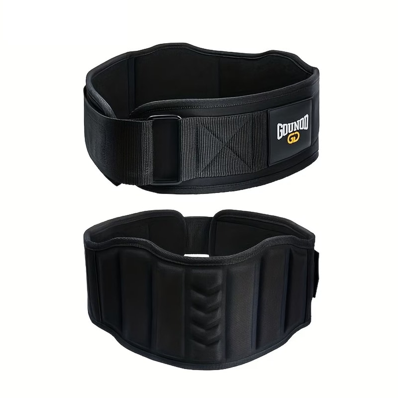 Adjustable Fitness Belt For Abdomen Support Sweat Wicking Durable Polyester With Hook And Loop Fast 6