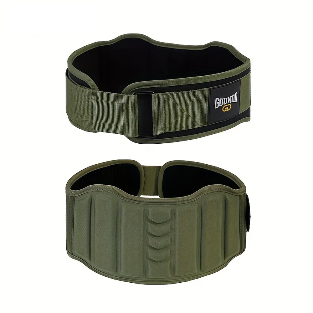 Adjustable Fitness Belt For Abdomen Support Sweat Wicking Durable Polyester With Hook And Loop Fast 7