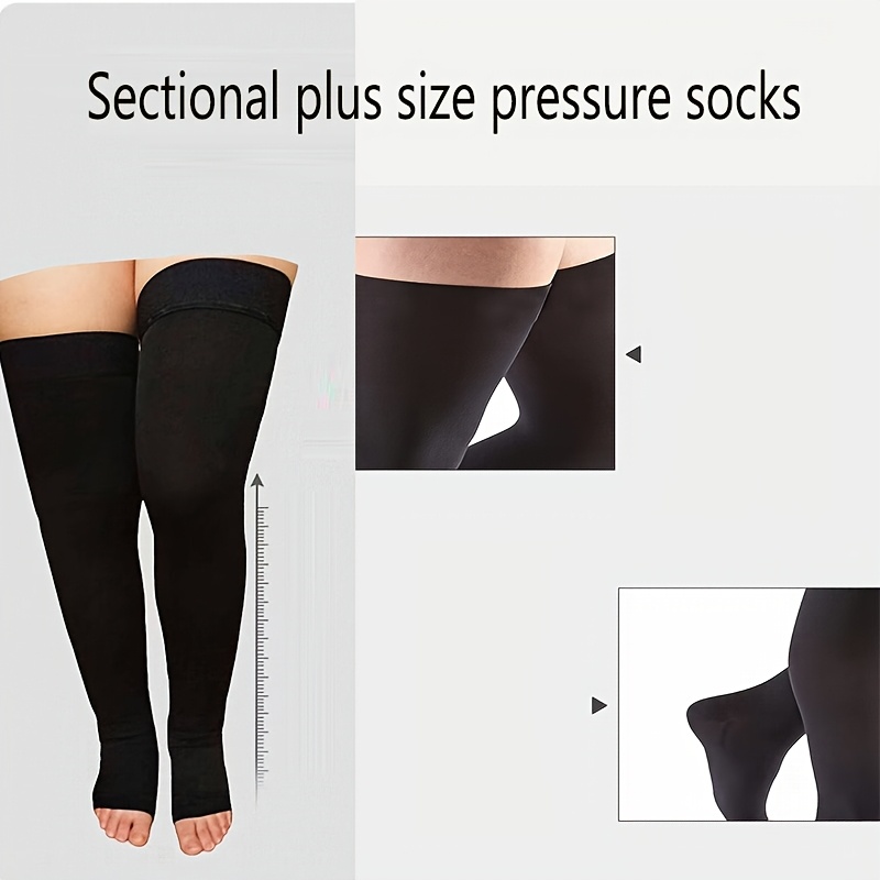 Unisex OvertheKnee Plus Size Compression Socks For Men And Women Segmented Design For Support Comf 1