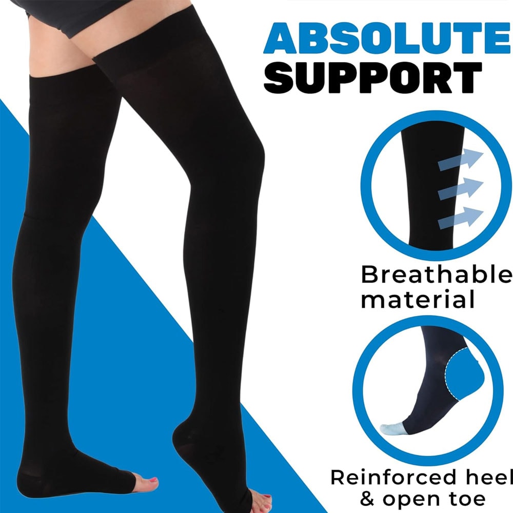 Unisex OvertheKnee Plus Size Compression Socks For Men And Women Segmented Design For Support Comf 2