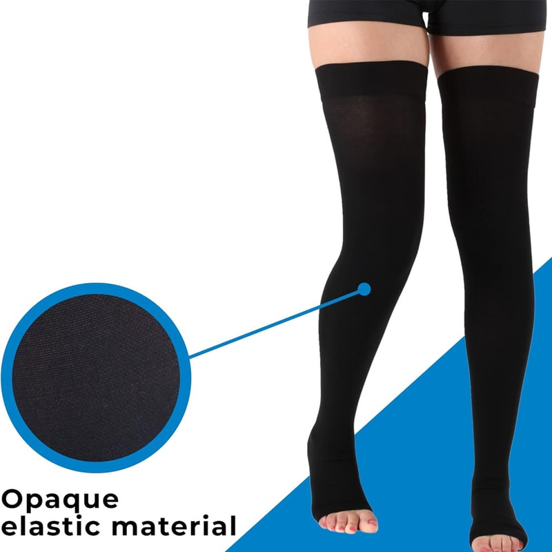 Unisex OvertheKnee Plus Size Compression Socks For Men And Women Segmented Design For Support Comf 3
