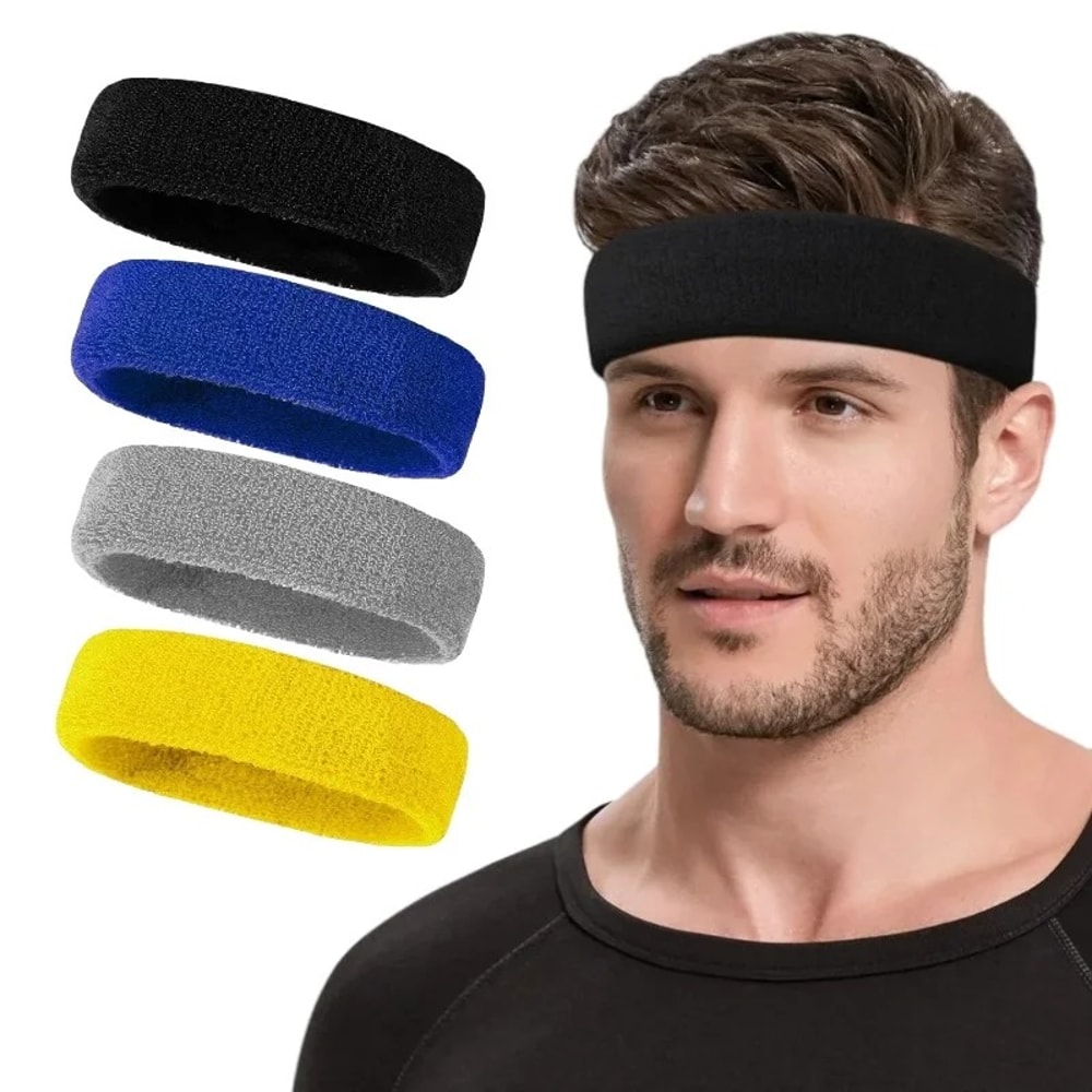 Sport Headband For Men Women SweatWicking Fitness Bandana For Yoga Running Gym Workouts 0