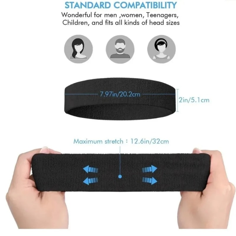 Sport Headband For Men Women SweatWicking Fitness Bandana For Yoga Running Gym Workouts 4