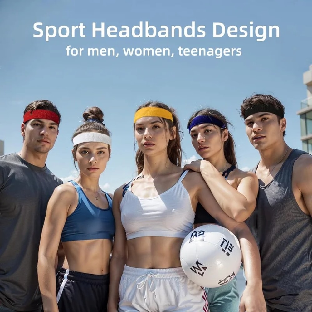 Sport Headband For Men Women SweatWicking Fitness Bandana For Yoga Running Gym Workouts 2