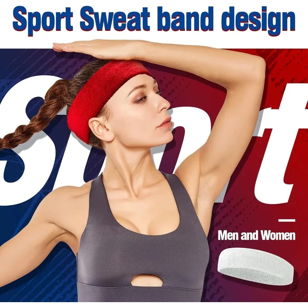 Sport Headband For Men Women SweatWicking Fitness Bandana For Yoga Running Gym Workouts 3