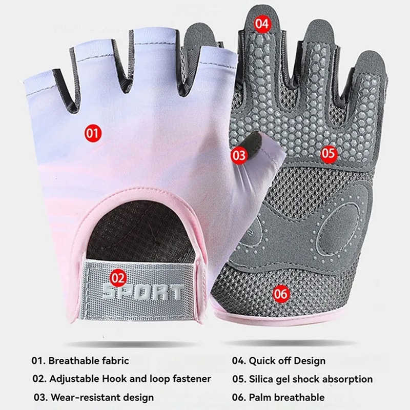 Breathable AntiSlip Cycling Gloves For Men And Women Half Finger Sports Gear 1