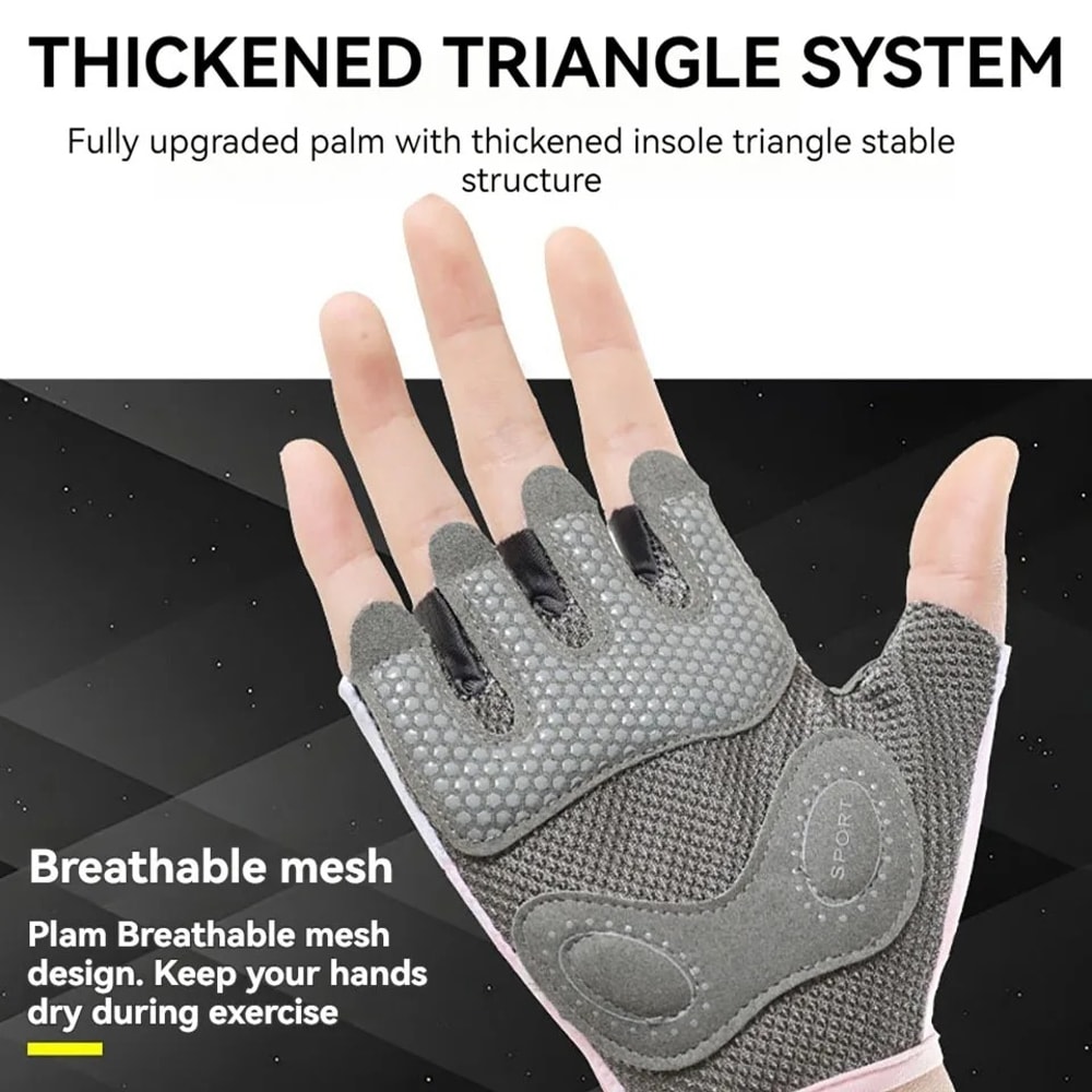 Breathable AntiSlip Cycling Gloves For Men And Women Half Finger Sports Gear 2