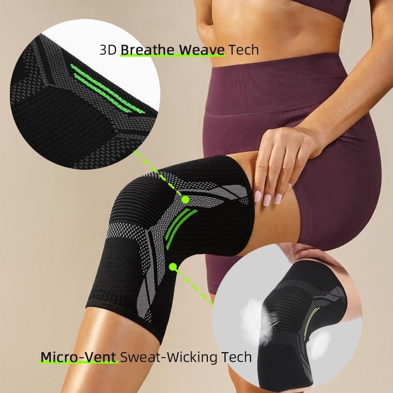 Knee Compression Sleeves for Pain Relief Support for Arthritis and Knee Pain