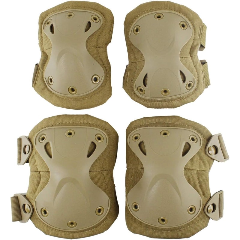 Premium Knee and Elbow Protective Pads Outdoor Safety Gear Set for Cycling Skateboarding and Paintball