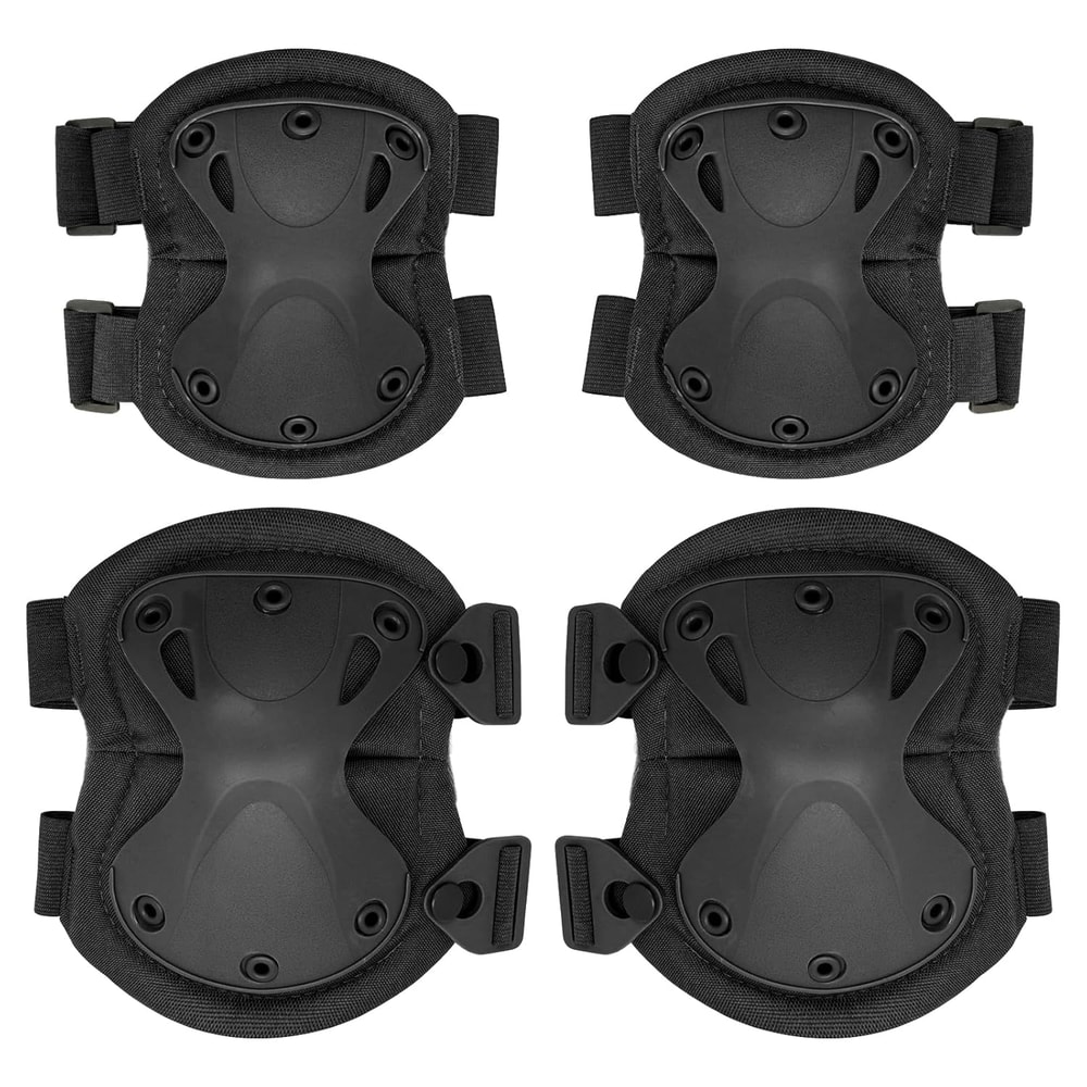 Premium Knee and Elbow Protective Pads Outdoor Safety Gear Set for Cycling Skateboarding and Paintball