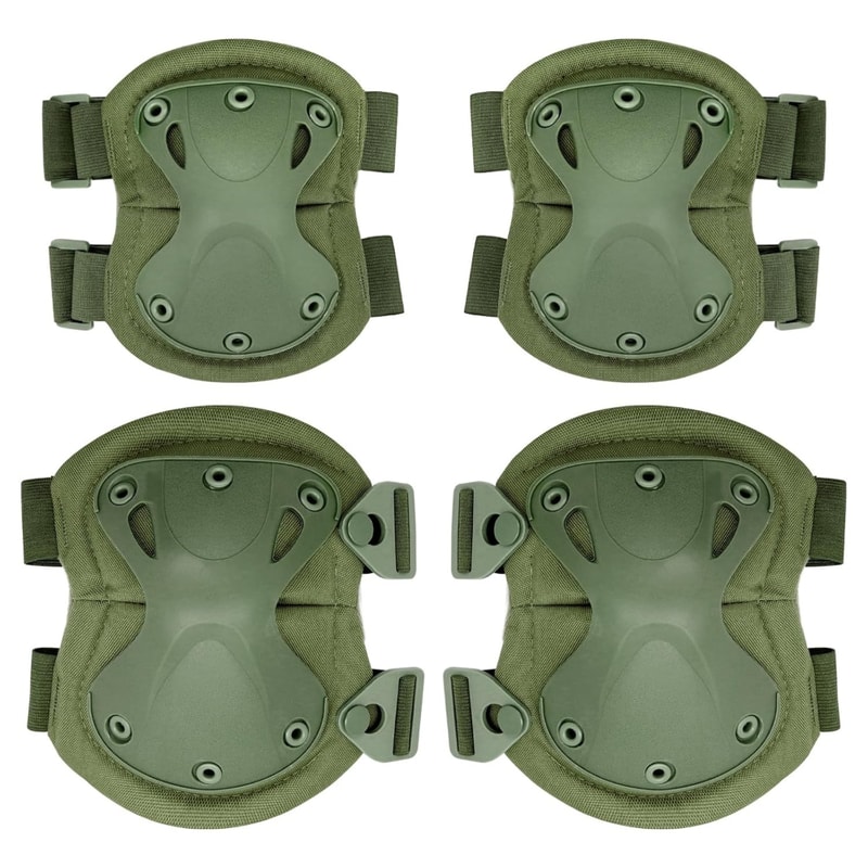 Premium Knee and Elbow Protective Pads Outdoor Safety Gear Set for Cycling Skateboarding and Paintball