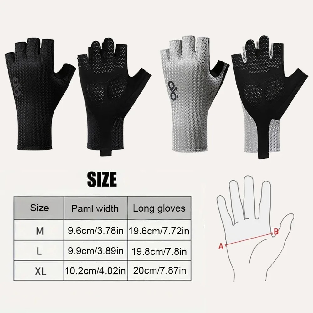 Breathable Half Finger Cycling Gloves For Men And Women AntiSlip Silicone Pad Cooling Sport Gear 5