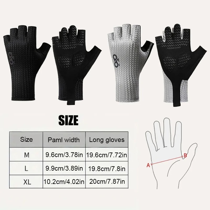 Breathable Half Finger Cycling Gloves For Men And Women AntiSlip Silicone Pad Cooling Sport Gear 5